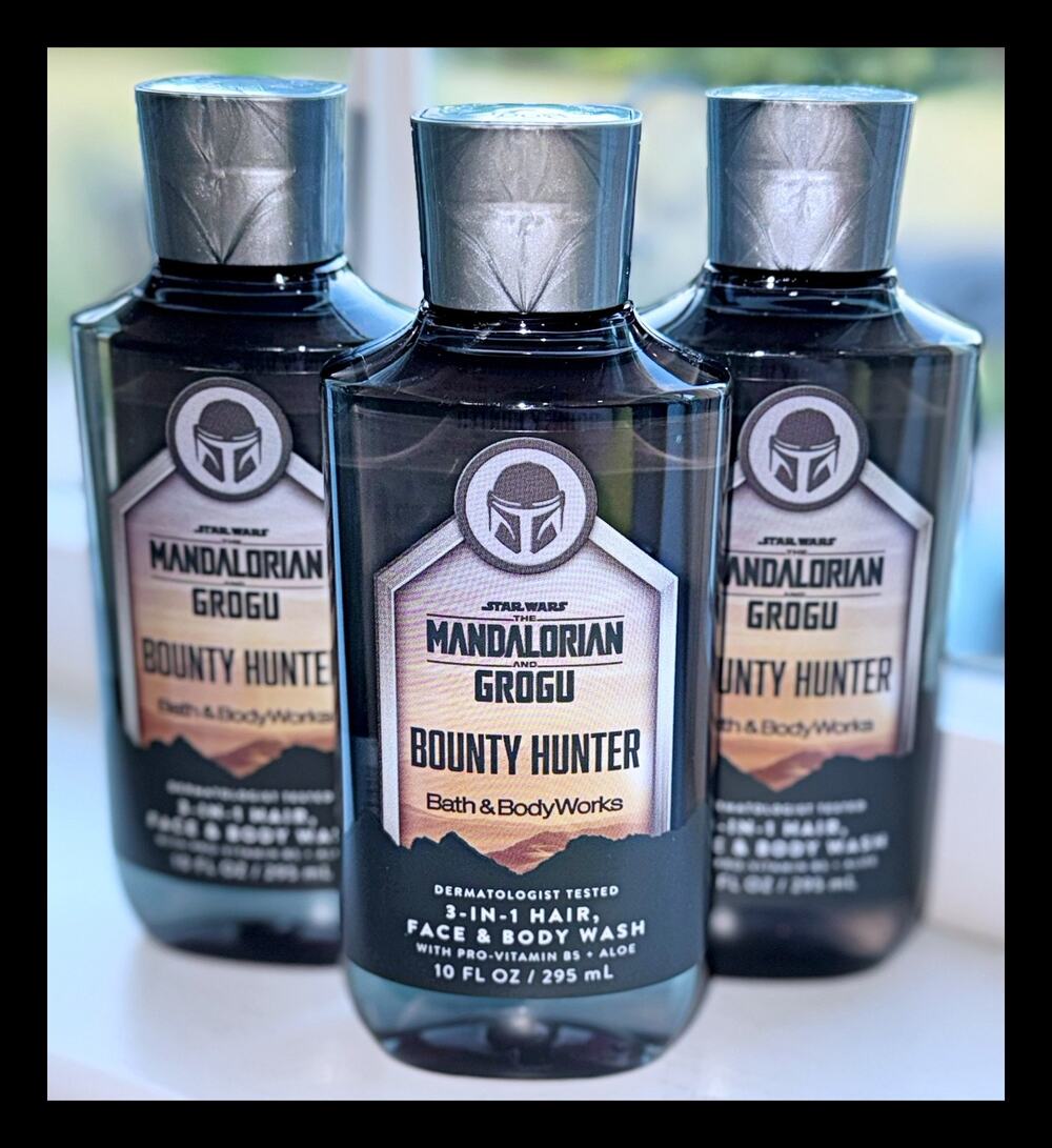 Bath & Body Works Star Wars Grogu Bounty Hunter 3-in-1 Hair Face Body Wash x3